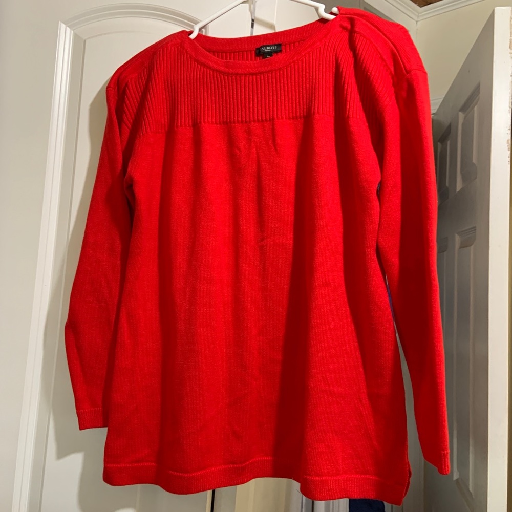 Talbots petite large red sweater